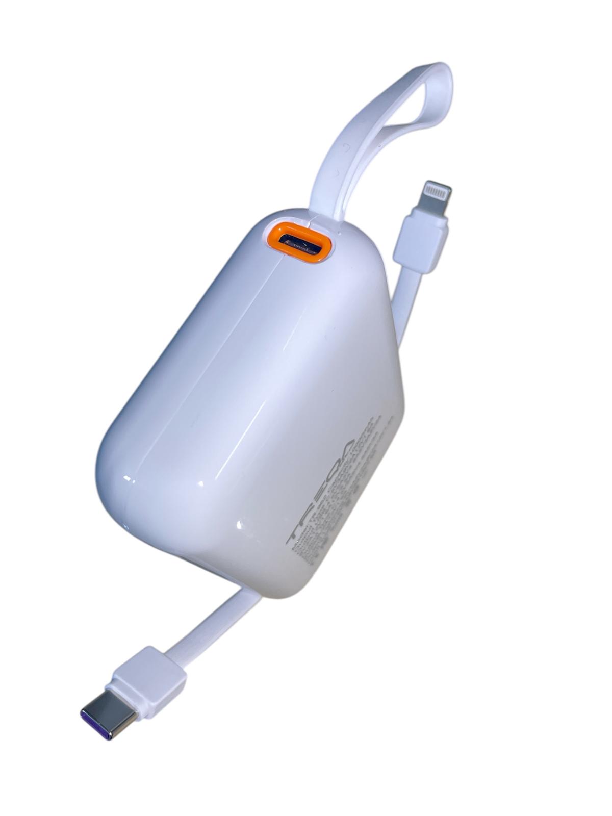 Baterie externa, 2 CABLU: X1 Lightning, X2 USB-C, 66W, incarcare rapida, 10000mAh