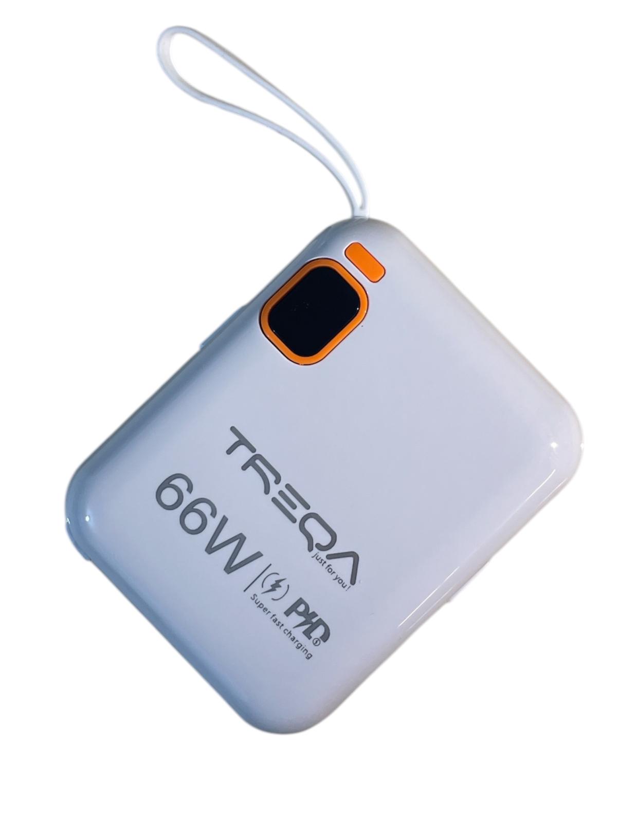 Baterie externa, 2 CABLU: X1 Lightning, X2 USB-C, 66W, incarcare rapida, 10000mAh