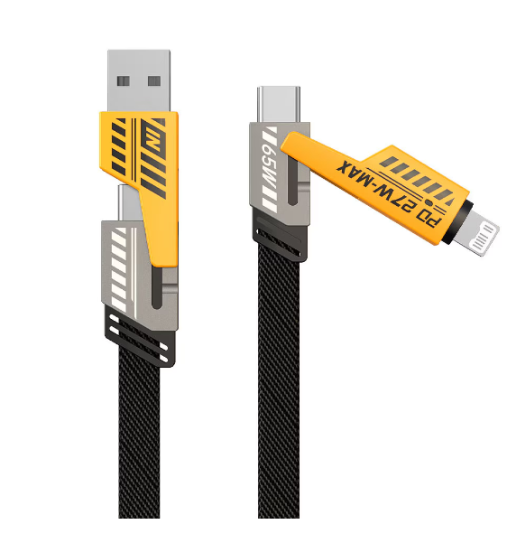 Cablu 4 in 1 Incarcare Ultra-Rapida si Tranfer de Date, USB, Type-C, Lighting (iPhone)