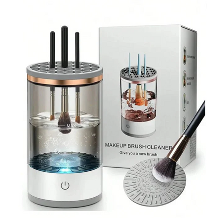 Aparat de Curatat pensule de machiaj, Usuca Rapid, Portabil, Alimentare USB, Uz casnic, Ideal pentru make-up artisti, 2-in-1, spalare si uscare