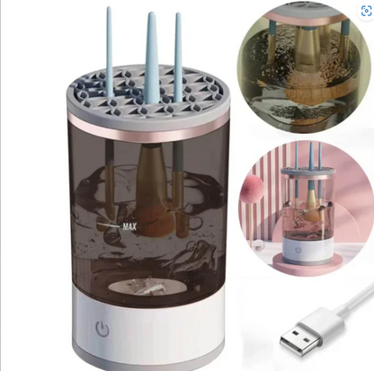 Aparat de Curatat pensule de machiaj, Usuca Rapid, Portabil, Alimentare USB, Uz casnic, Ideal pentru make-up artisti, 2-in-1, spalare si uscare