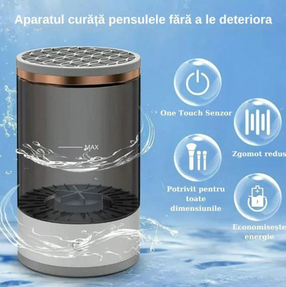 Aparat de Curatat pensule de machiaj, Usuca Rapid, Portabil, Alimentare USB, Uz casnic, Ideal pentru make-up artisti, 2-in-1, spalare si uscare