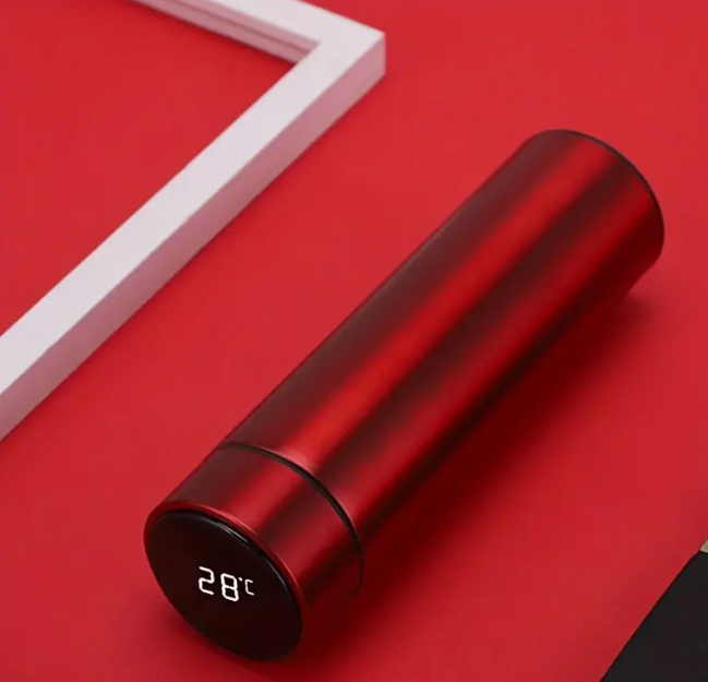 Termos smart cu afisaj LED , Afisarea Temperaturii, Pastreaza Bautura Fierbinte sau Rece timp de 12 ore, Otel Inoxidabil, Capacitate 500 ml