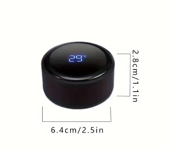 Termos smart cu afisaj led , afisarea temperaturii, pastreaza bautura fierbinte sau rece timp de 12 ore, otel inoxidabil, capacitate 500 ml Negru