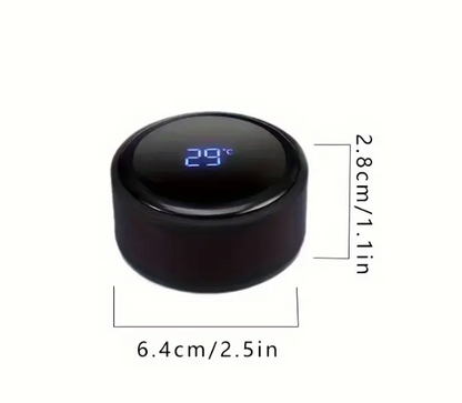 Termos smart cu afisaj led , afisarea temperaturii, pastreaza bautura fierbinte sau rece timp de 12 ore, otel inoxidabil, capacitate 500 ml Negru
