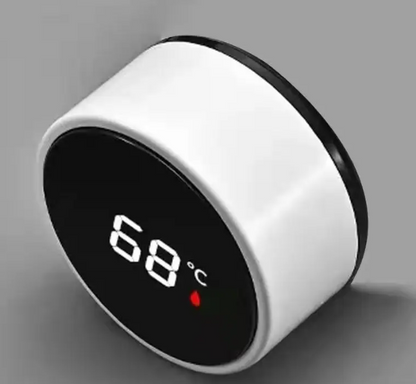 Termos smart cu afisaj LED , Afisarea Temperaturii, Pastreaza Bautura Fierbinte sau Rece timp de 12 ore, Otel Inoxidabil, Capacitate 500 ml alb