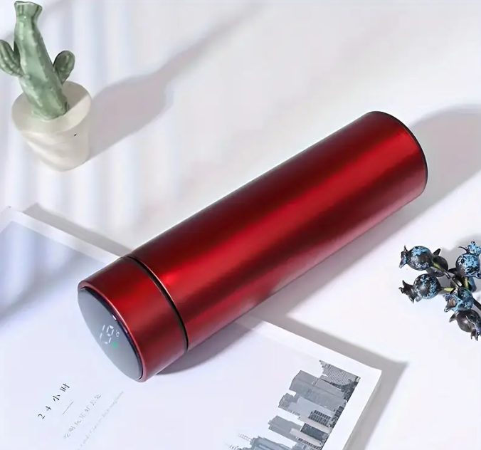 Termos smart cu afisaj LED , Afisarea Temperaturii, Pastreaza Bautura Fierbinte sau Rece timp de 12 ore, Otel Inoxidabil, Capacitate 500 ml