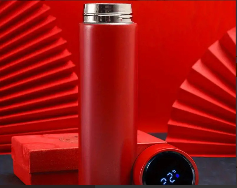 Termos smart cu afisaj LED , Afisarea Temperaturii, Pastreaza Bautura Fierbinte sau Rece timp de 12 ore, Otel Inoxidabil, Capacitate 500 ml