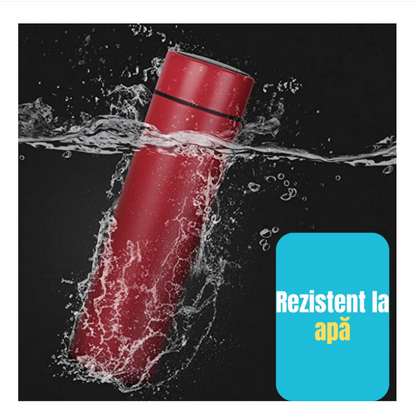 Termos smart cu afisaj LED , Afisarea Temperaturii, Pastreaza Bautura Fierbinte sau Rece timp de 12 ore, Otel Inoxidabil, Capacitate 500 ml