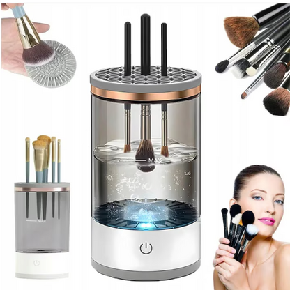Aparat de Curatat pensule de machiaj, Usuca Rapid, Portabil, Alimentare USB, Uz casnic, Ideal pentru make-up artisti, 2-in-1, spalare si uscare